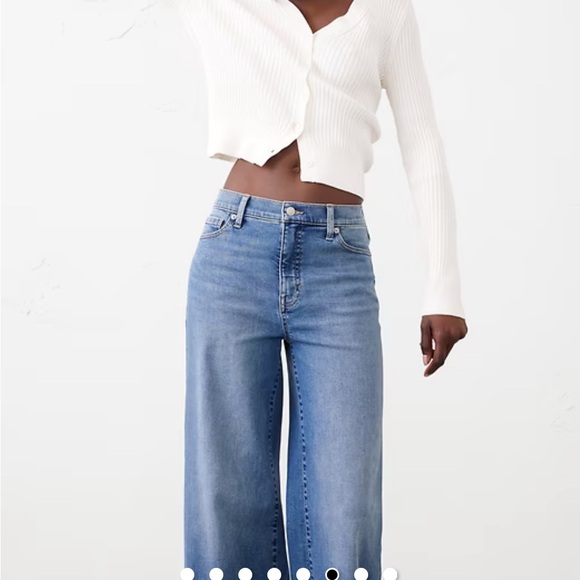 Banana Republic Denim - Banana Republic NWT Petite Blue wide leg Jeans.
